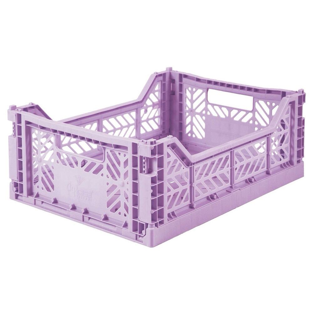 HAY LAVENDER FOLDING STORAGE CRATE. New SET 3